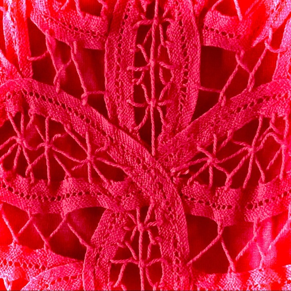 International Concepts (INC Macy’s) Peach Bodycon Lace Sheath Cotton Dress Sz 12 - Picture 8 of 13